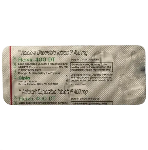 acivir 400dt tablet 5's